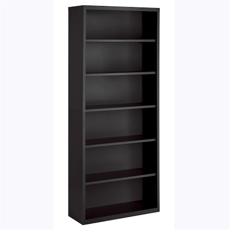 Lorell Fortress Series Wood Veneer 6 Shelves Bookcase Charcoal LLR59695